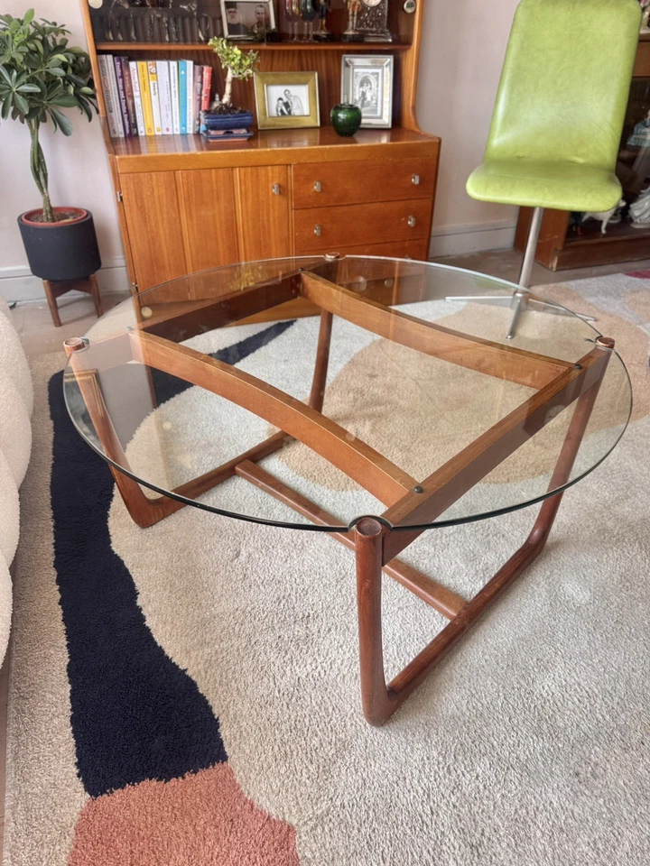 Peter Hvidt Orla Mølgaard-Nielsen France & Son Teak Glass Coffee Table 1960s - Image 3 of 4