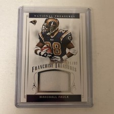 2018 National Treasures Marshall Faulk Franchise Treasures Jersey /99