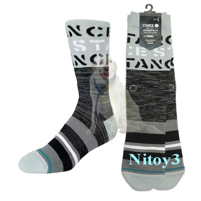 Stance Dwyane Wade Collection Casual Crew Socks- Midweight Men Large: 9-13