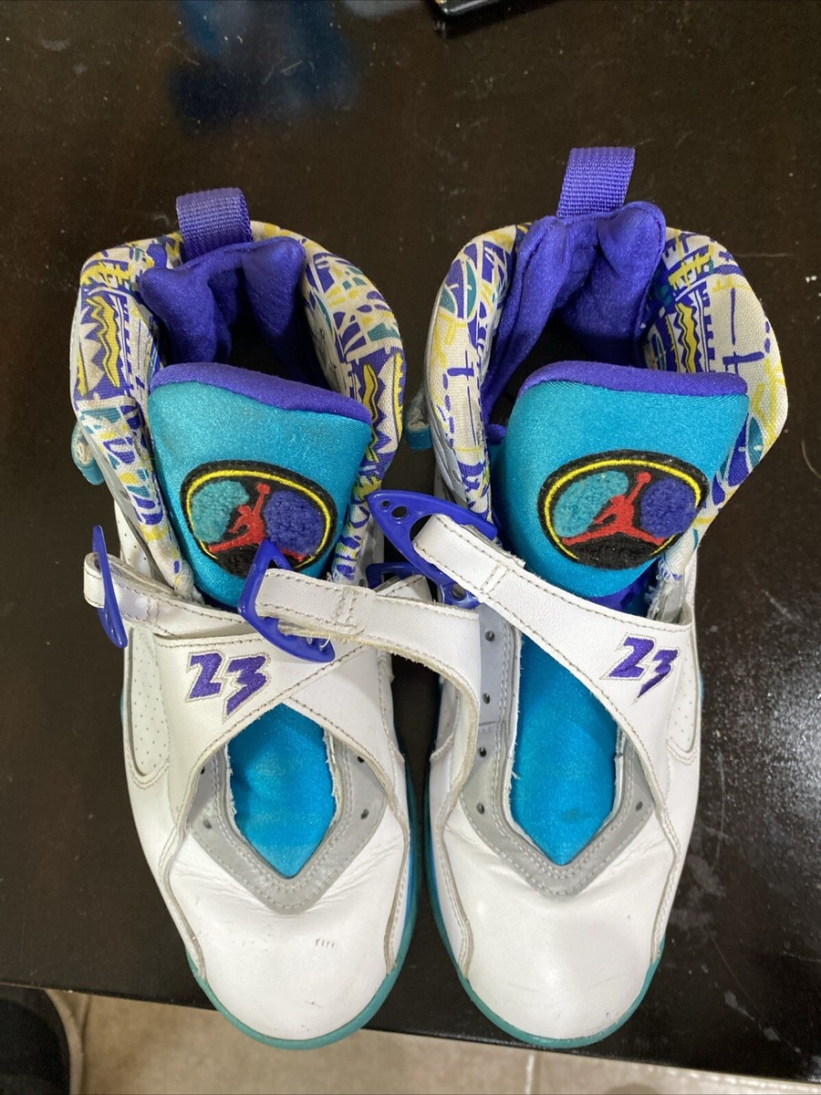 Nike Air Jordan 8 Retro White Aqua 2019 Size 8.5 | eBay