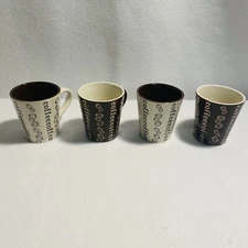 Home Essential and Beyond Espresso Collection Coffee Cups Set of 4