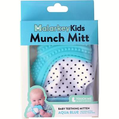 Malarkey Kids Munch Mitt Teething Aqua Blue UK