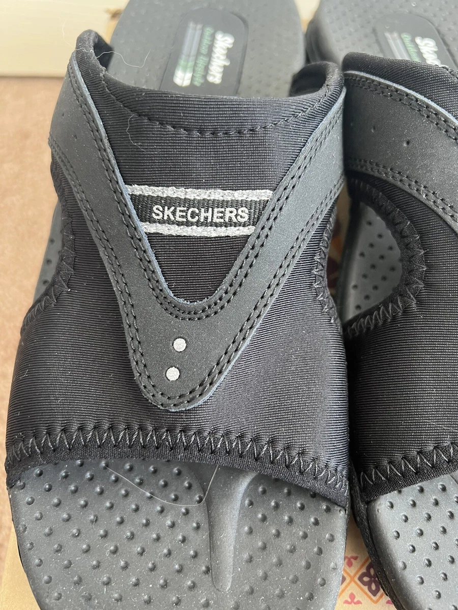 Skechers Reggae Sun fest black slip on sandals 11M eBay