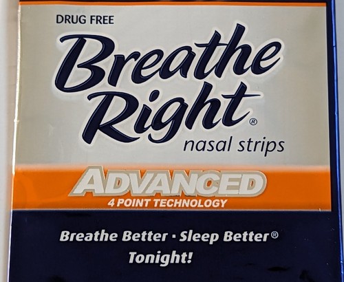 48 Breathe Right Advanced Nasal Strips Adult Nose Band Stop Snoring Breath NEW - 第 3/7 張圖片