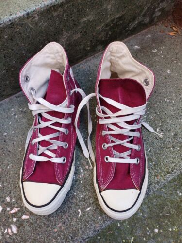 Converse All Star Chucks Made in USA taglia 6 (39) rosso vinaccia, vintage - Foto 2 di 9