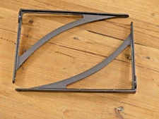 2 Large Cast Iron Brackets Braces Shelf Bracket Corbels Shelf Metal 11" X 7 1/2"