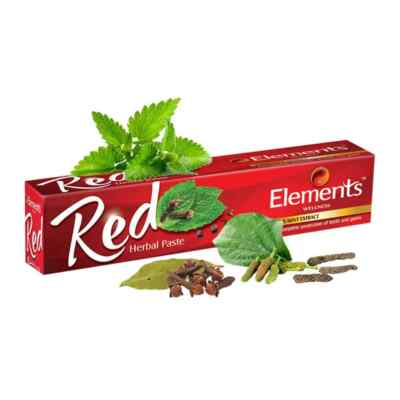 Elements Wellness Red Herbals Toothpaste Earth Minerals 150 gm Fast shipping