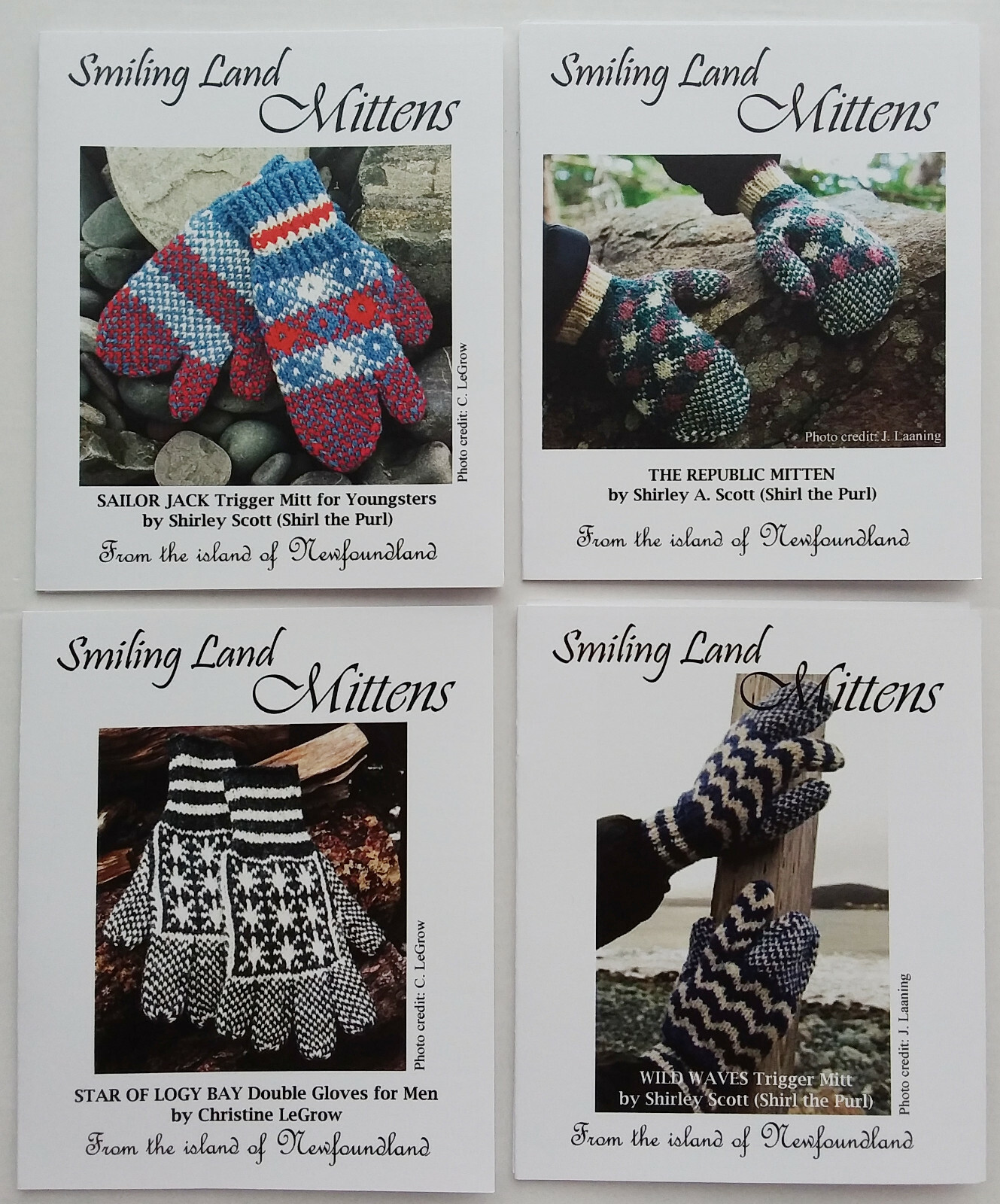 Mittens, Gloves, Knitting Patterns from Newfoundland, Four Designs - New