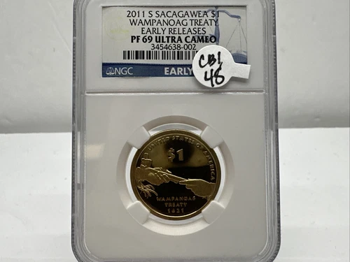 2011-S $1 Sacagawea Proof Dollar NGC PF69 Ultra Cameo Wampanoag Treaty CB1-48