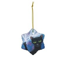 Lightning Cat - Betty Jo Wolfe Ceramic Ornament