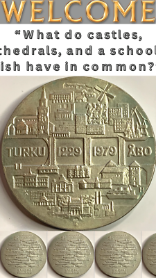 Rare 1979 Finland 25 Markkaa Silver Coin – Turku 750th Anniversary