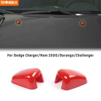 Red Front Wiper Spray Nozzle Cover Trim For Dodge Challenger 09-14/Durango 2011+