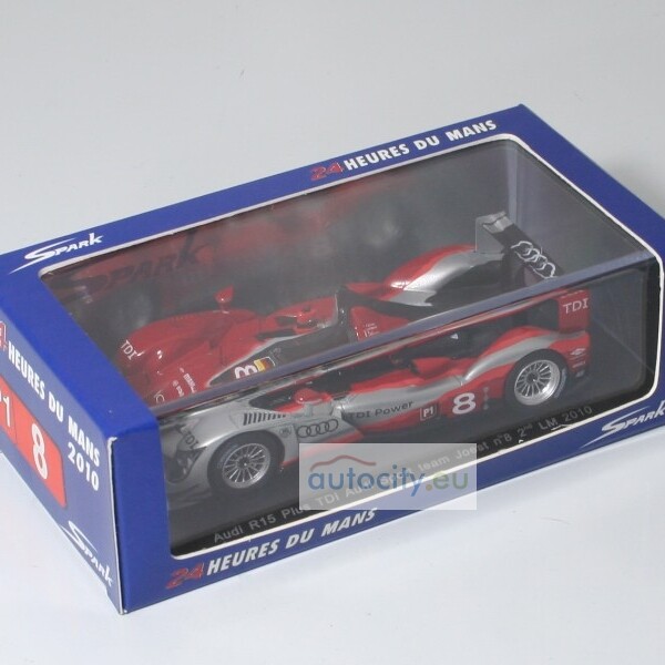 Spark Models AUDI R15 TDI AUDI SPORT TEAM JOEST, N8, 2ND LE MANS 2010 LOTT S0693