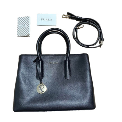 FURLA Tessa 2way Logo Hand Tote Crossbody Bag Women With Charm