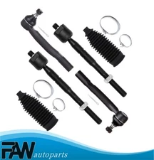 Tie Rod End Links Steering Rack and Pinion Bellow 6Pcs Fits 07-11 Toyota Camry