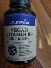 NatureWise Vitamin K2 MK-7 & MK -4 - 360 SOFTGEL -  - EXP : 03 / 2027