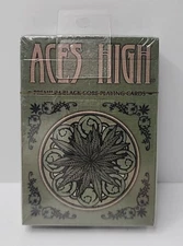 Aces High - Cannabis Theme Premium Black Core Playing Cards - Brand New/Sealed 