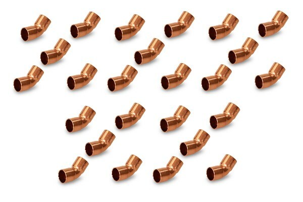 1-1/8" HVAC Copper 45 Elbow C x C , W03044 / C290-0150 , Pack of (25)