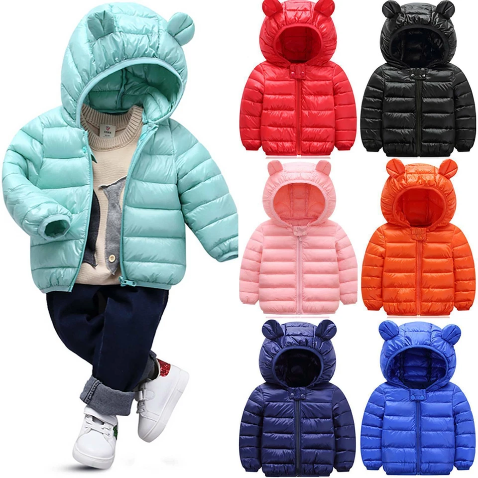 Kinder Mädchen Jungen Kleinkind Daunenjacke Steppjacke Kapuzenmantel Mäntel - Bild 1 von 4