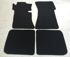 Fußmatten Autoteppiche für Mercedes S Klasse W126 1979-1984 schwarz Velours Neu