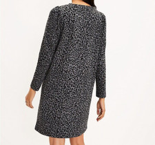 LOFT NEW with TAG Most Popular Women's Leopard Print Shoulder Button Dress - M