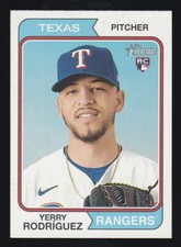 2023 Topps Heritage #320 YERRY RODRIGUEZ RC Texas Rangers ROOKIE CARD