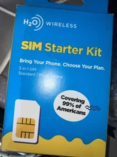 New H2O WIRELESS SIM CARD Triple "3 in 1"  NANO • GSM 4G 5G LTE