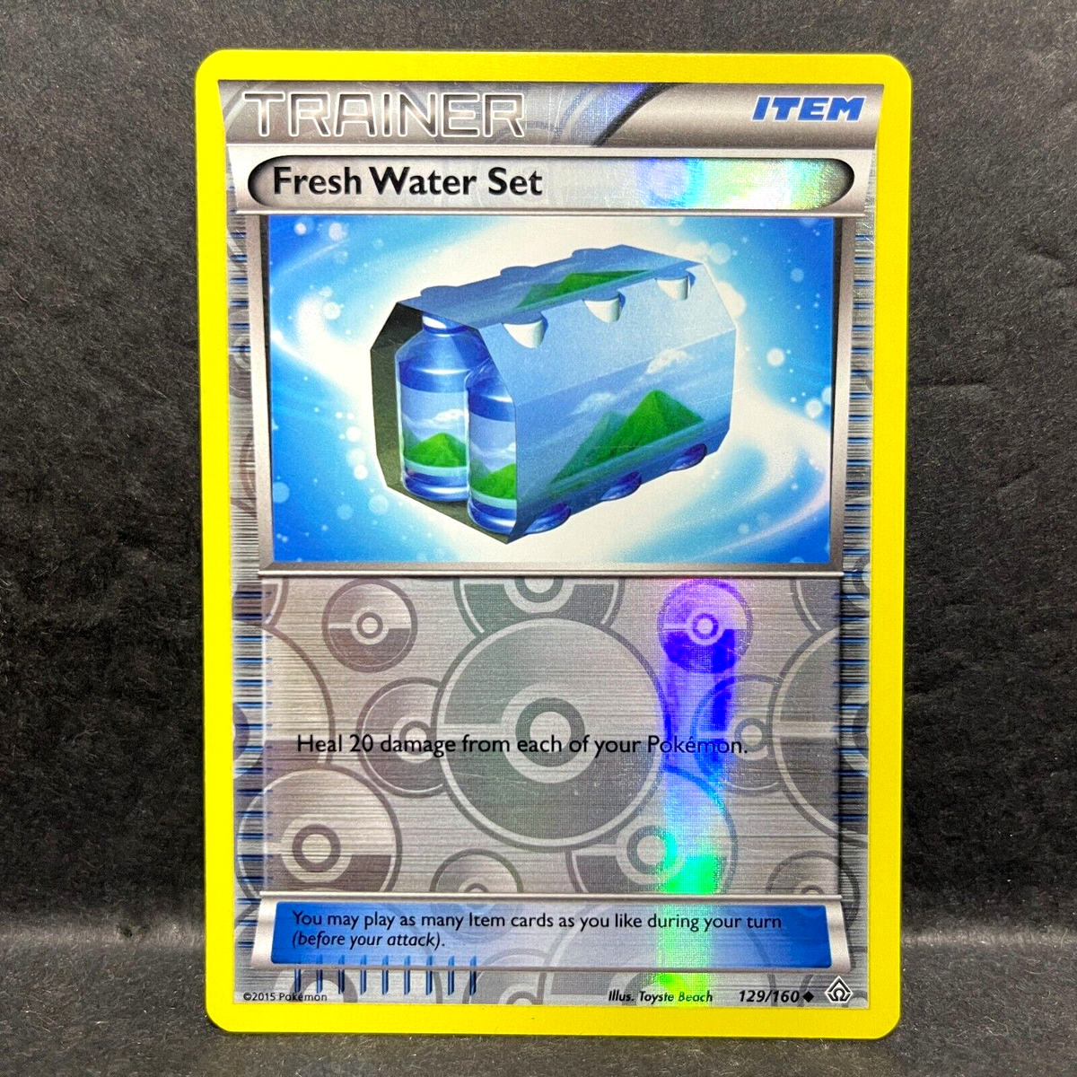 2015 POKEMON PRIMAL CLASH FRESH WATER SET 129/160 REVERSE HOLO (UNCOMMON)
