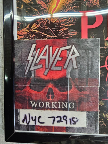 Slayer Collection - Póster de concierto 2018, 2 pases de escenario y 2 selecciones de guitarra - Enmarcado - Imagen 3 de 4