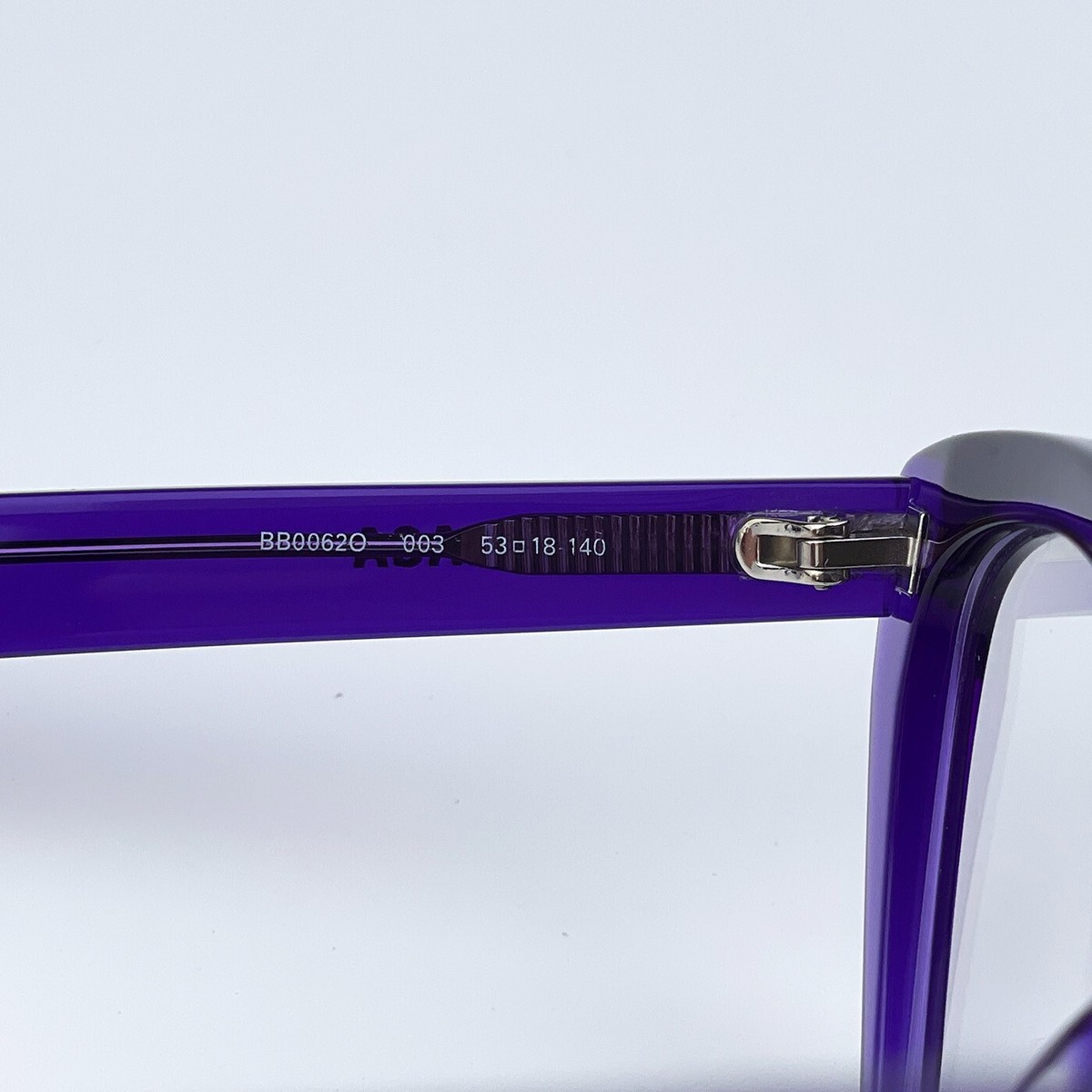 SALE! NEW Balenciaga BB0062O 003 Violet Logo Square Women Eyeglasses Balenciaga Women AUTHENTIC Eyeglasses Violet Demo Logo  main image 3