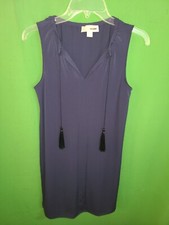 5952) NWOT MICHAEL KORS x-small navy blue poly knit dress above knee new