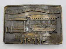 San Francisco Cable Car Clay St Hill Car Dummy 1873 Vintage Metal Belt Buckle