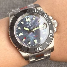 40mm NH35 Diver Mens Automatic Watch 20ATM Sapphire Mother of Pearl Tandorio