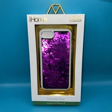 54th & Madison | iPhone 8 Magenta Pink Teal Mermaid Sequin Phone Case Girly