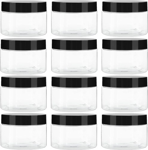 Compact 1 Oz BPA Free Plastic Jars with Easy-Labeling - 12 Pack for DIY Projects - Picture 3 of 9
