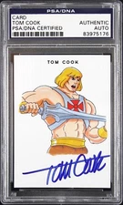 1983-1985 Tom Cook Masters of the Universe Signed Slabbed Card (PSA/DNA)