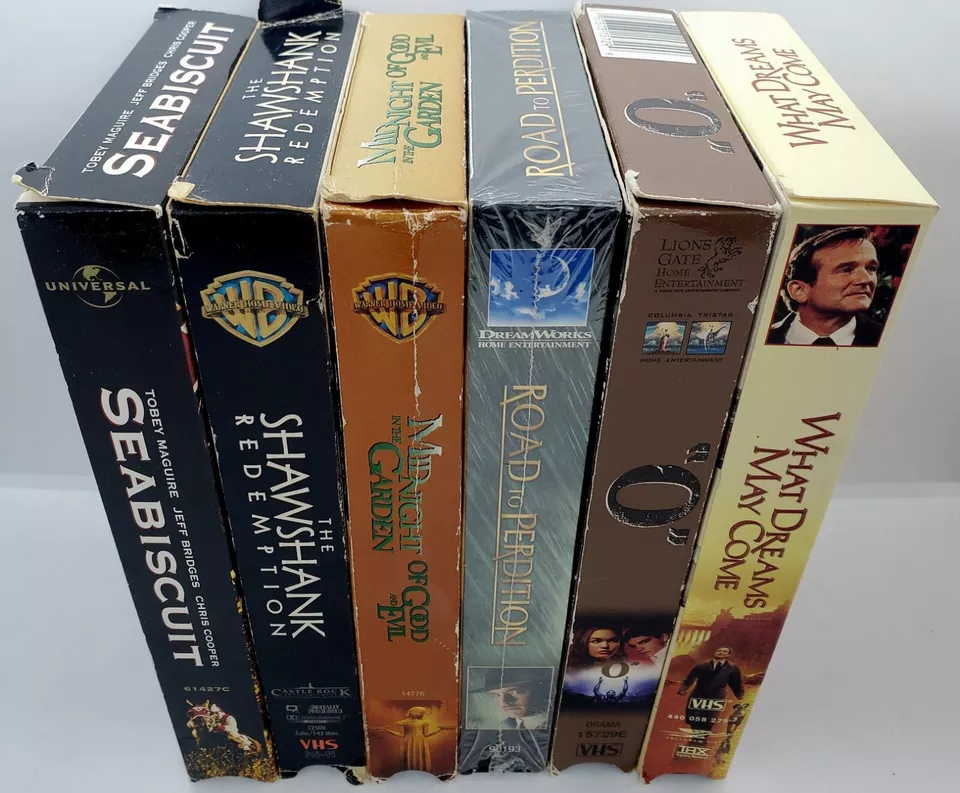 Vintage LOT of 6 VHS Seabiscuit Shawshank Redemption "O" What Dreams May Come 🍿 - Image 2 of 4