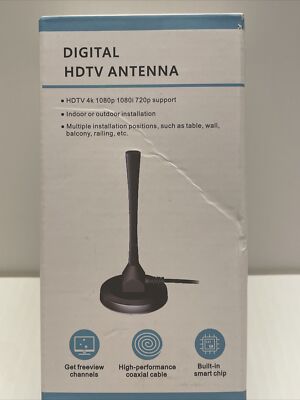Lanhen Digital HDTV antenna 4k, 1080p, 1080i, 720p support