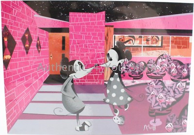 New Disney WonderGround Gallery Mickey & Minnie Date Night Mcbiff 5x7 Postcard