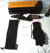 Curling Iron  Choose US Beauty Flat Iron Hair Straightener Brush Blue Make Up