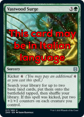 MTG 4x VASTWOOD SURGE - WALDIMPULS - ZNR - MAGIC