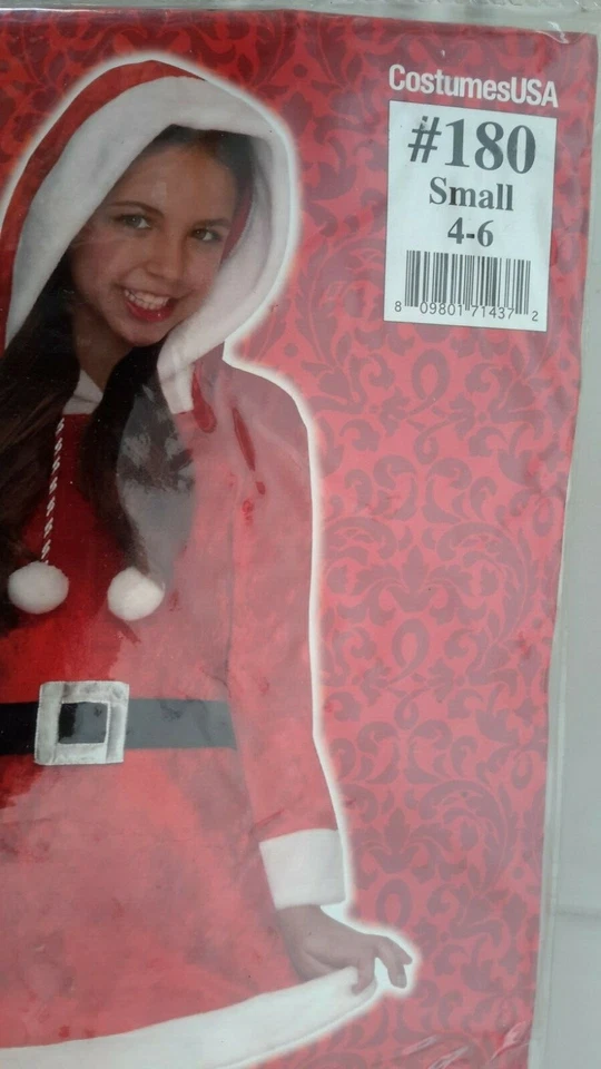  Niñas Talla Pequeña 4-6 Navidad Darling Disfraz #180 por CostumesUSA Nuevo Foto 2 de 4