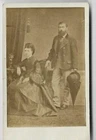 A VINTAGE CABINET CARD:  A GENTILE VICTORIAN COUPLE