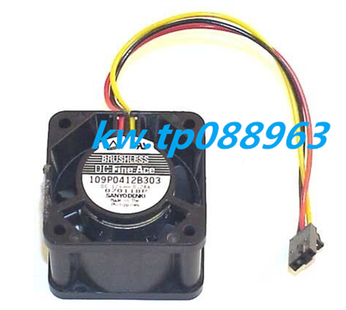for Sanyo 40x28mm 12v DC 0.35a 3-wire FAN 109P0412J3123 3-pin 3-wire 205mm  #t1 - Afbeelding 2 van 5