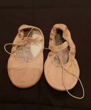 PW DANCEWEAR Ballet Flats Dance Shoes Pink Leather Girls Size 12 1/2B C20
