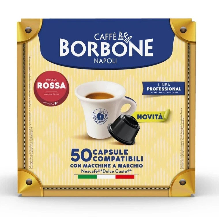 300 Capsule Caffè Borbone Nescafè DOLCE GUSTO miscela Rossa Rosso