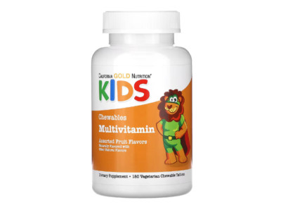 California Gold Nutrition, Multivitamin-Kautabletten für Kinder, 180 Tabletten
