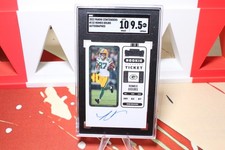 Romeo Doubs 2022 Panini Contenders Rookie Ticket Auto SGC 9.5 Packers RC NEW PAT