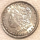 1882 O Morgan Lots of luster bright, AU/BU very nice coin free shipping Sigma++