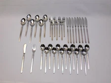36 Pcs Vtg Everbrite PERFECTION Premier Stainless Flatware Set Knife Fork Japan